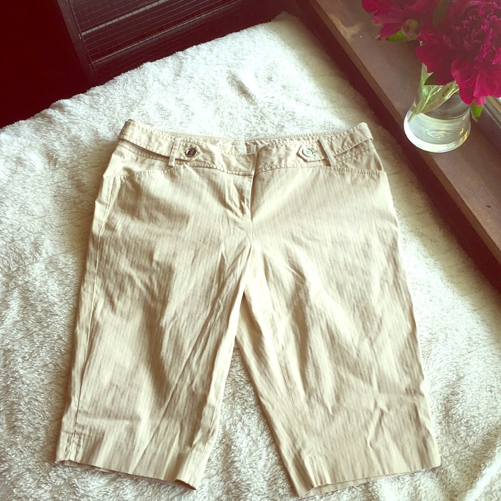 Michael Kors khaki striped Bermuda Shorts